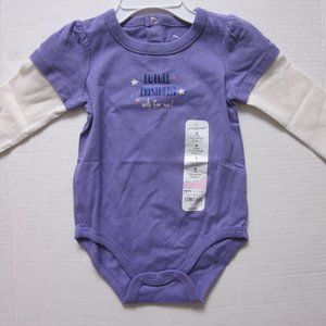 Infant Long-Sleeved Purple Bodysuit- Jumping Beans